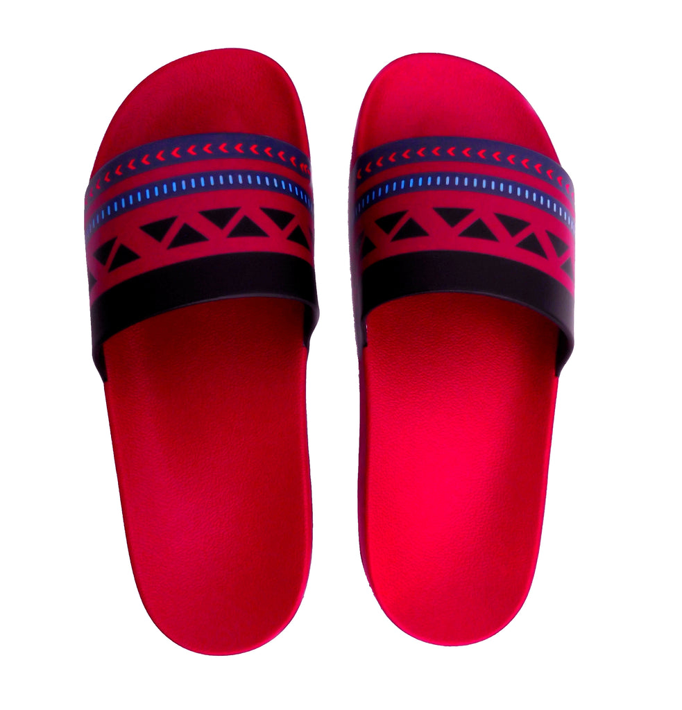 Women's Fashion Red & Blue Slide Sandals- sale!