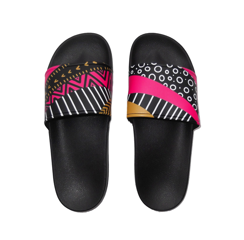Women's Fashion Fun Mismatched Slide Sandals - sale!