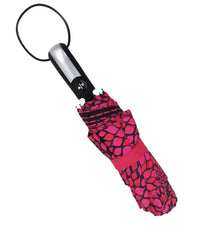 Black Flower Bloom Compact Umbrella-auto open/close sale!
