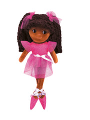 Elana Multicolor Ballerina Doll dark brown