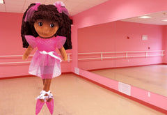 Elana Multicolor Ballerina Doll dark brown