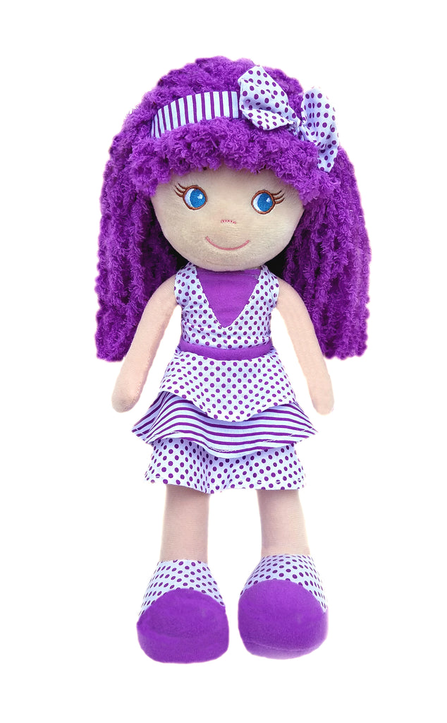 Violet Dots & Stripes Baby Doll