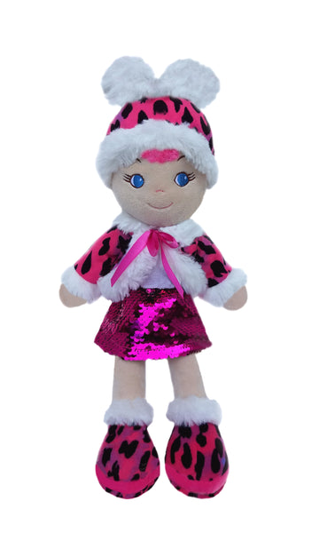 Leila Pink Leopard Baby Doll- sale!