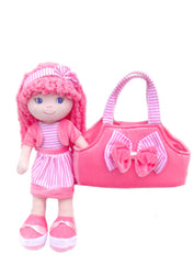 Leila Pink Dress up Doll with bag - sale!