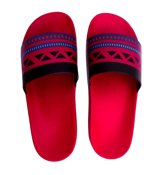 Red Ethnic Slide Sandals- sale!