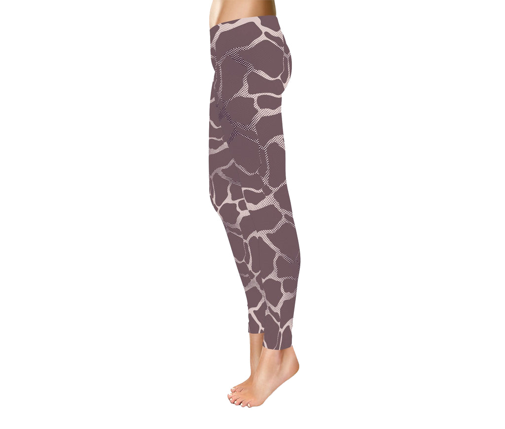 Mauve Giraffe Print Leggings