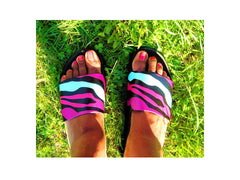 Multi-color Zebra Slide Sandals- sale!